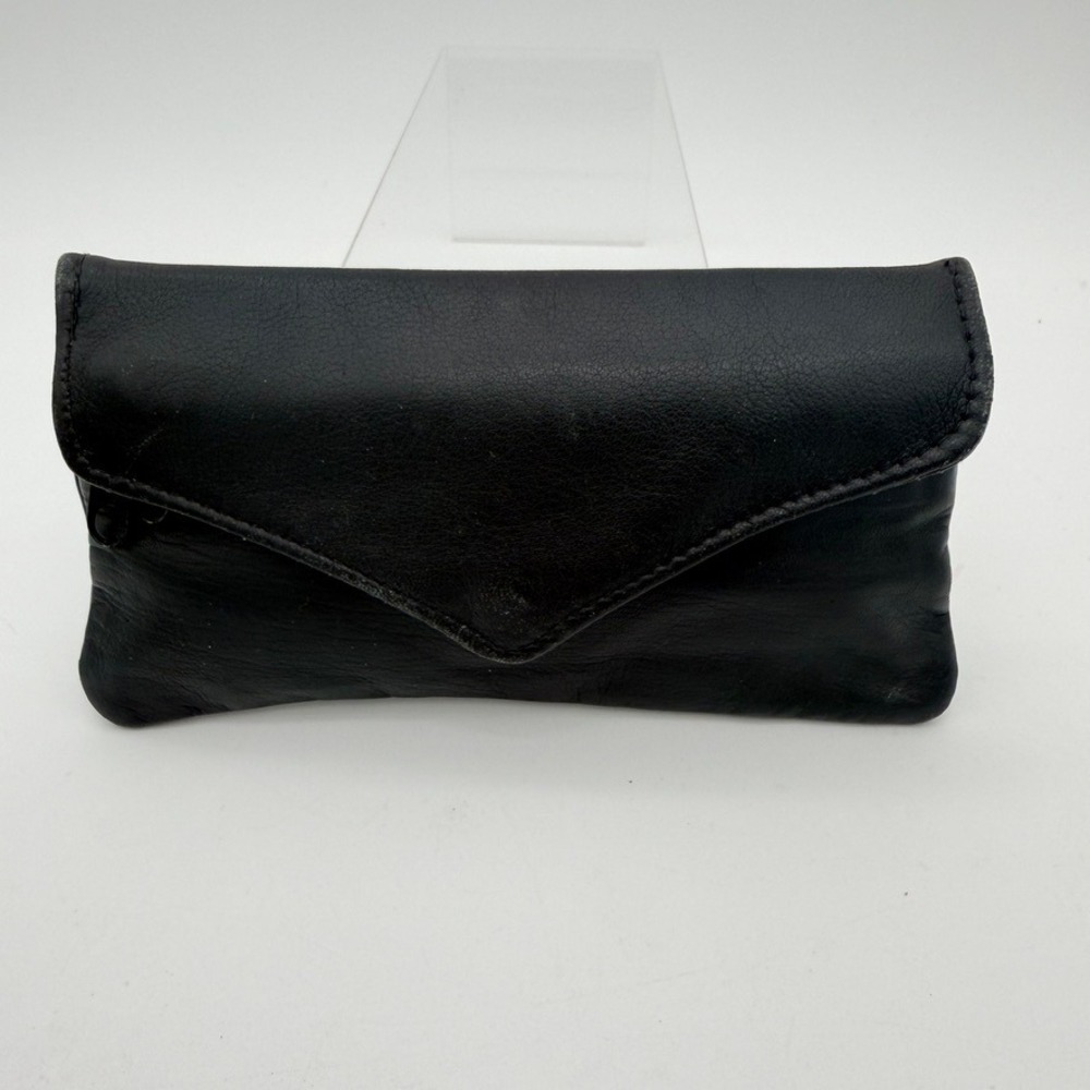 Black Genuine Leather Slim Clutch Wallet Zip Snap Organizer Made in India‎